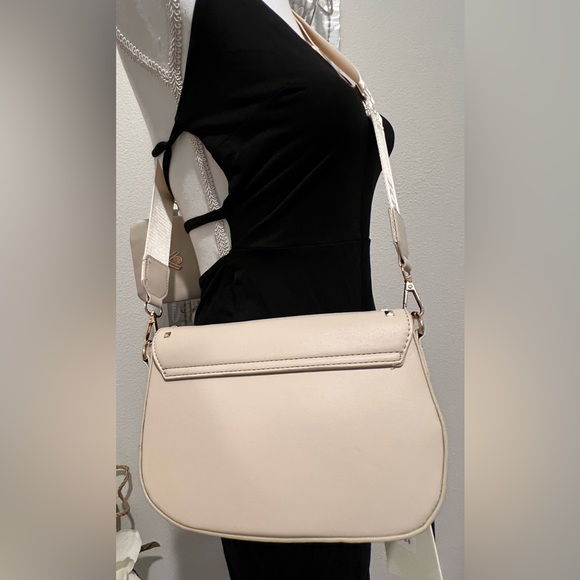 NWT Valentino Orlandi Taupe Studded Crossbody Bag - Picture 8 of 12